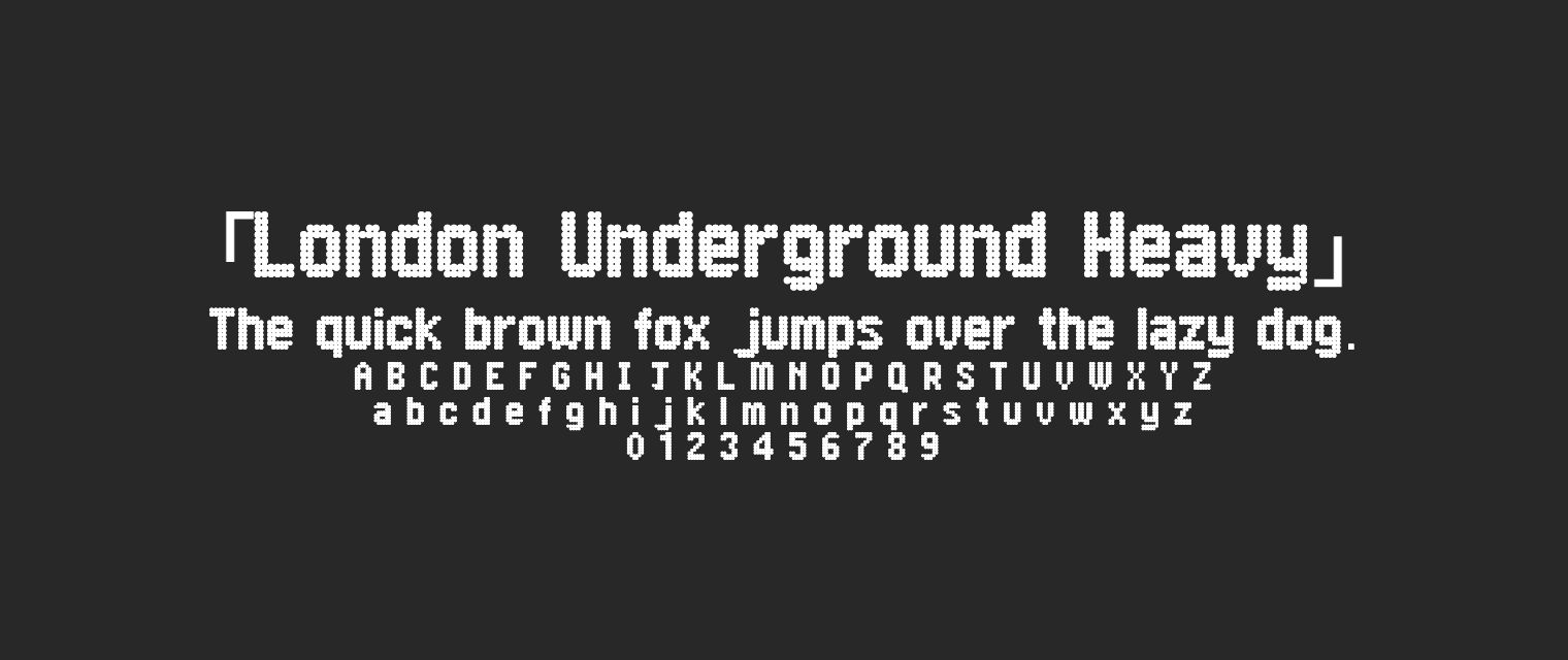 London Underground Heavy字体预览